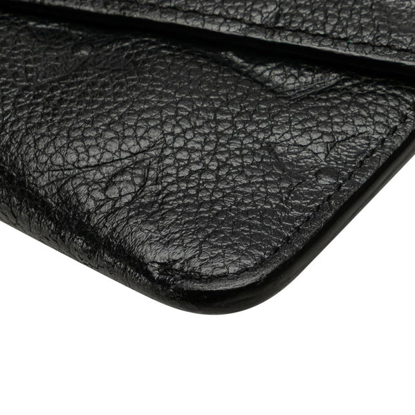 ルイ ヴィトン モノグラム アンプラント ポシェットクレ コインケース M60633 ノワール ブラック レザー レディース LOUIS VUITTON 【中古】
