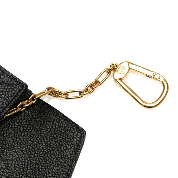 ルイ ヴィトン モノグラム アンプラント ポシェットクレ コインケース M60633 ノワール ブラック レザー レディース LOUIS VUITTON 【中古】