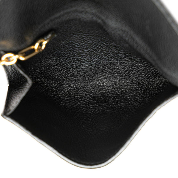 ルイ ヴィトン モノグラム アンプラント ポシェットクレ コインケース M60633 ノワール ブラック レザー レディース LOUIS VUITTON 【中古】