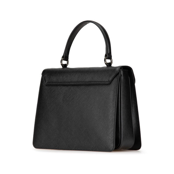 サルヴァトーレフェラガモ ガンチーニ ハンドバッグ ショルダーバッグ 2WAY ブラック シルバー レザー レディース Salvatore Ferragamo 【中古】