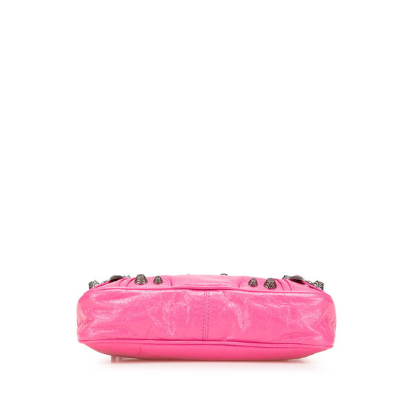 バレンシアガ ネオ カゴール スモール ハンドバッグ ショルダーバッグ 2WAY 751523 ピンク レザー レディース BALENCIAGA 【中古】