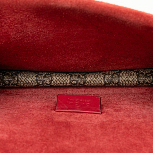 グッチ GGスプリーム ディオニュソス チェーン ショルダーバッグ  421970 ベージュ レッド PVC スウェード レディース GUCCI 【中古】