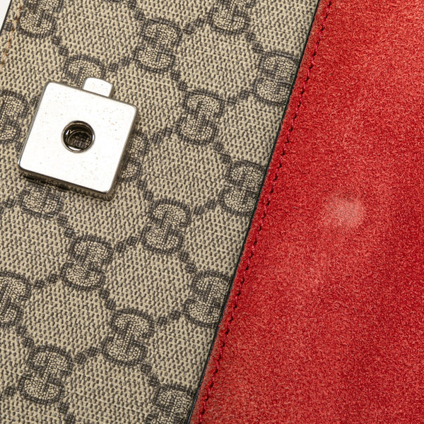 グッチ GGスプリーム ディオニュソス チェーン ショルダーバッグ  421970 ベージュ レッド PVC スウェード レディース GUCCI 【中古】