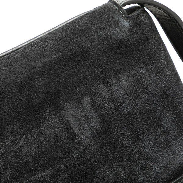 グッチ GGマーモント アリー 斜め掛け ショルダーバッグ 550126 ブラック スウェード レディース GUCCI 【中古】