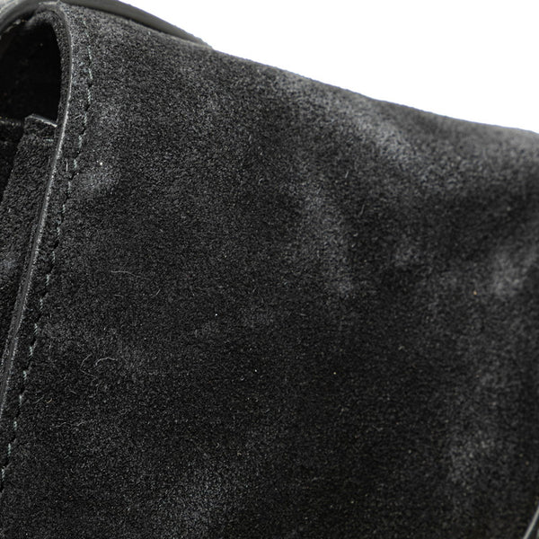 グッチ GGマーモント アリー 斜め掛け ショルダーバッグ 550126 ブラック スウェード レディース GUCCI 【中古】