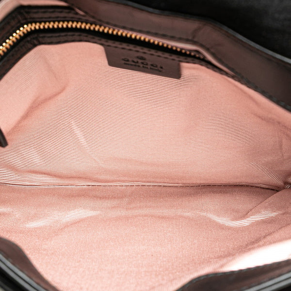 グッチ GGマーモント アリー 斜め掛け ショルダーバッグ 550126 ブラック スウェード レディース GUCCI 【中古】