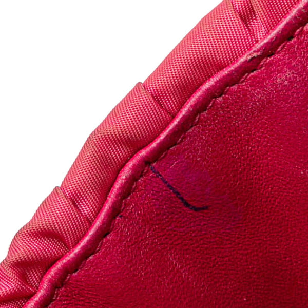 プラダ 三角ロゴプレート ハンドバッグ ショルダーバッグ 2WAY ピンク ナイロン レザー レディース PRADA 【中古】