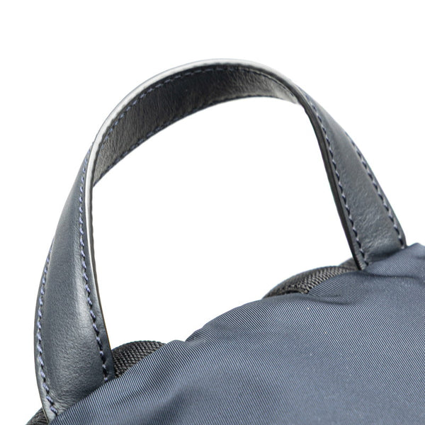 フェンディ ボキャブラリー BLUE リュック バックパック 7VZ035 ネイビー ブラック ナイロン レザー レディース FENDI 【中古】