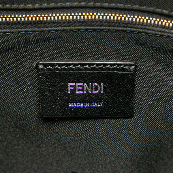 フェンディ ボキャブラリー BLUE リュック バックパック 7VZ035 ネイビー ブラック ナイロン レザー レディース FENDI 【中古】