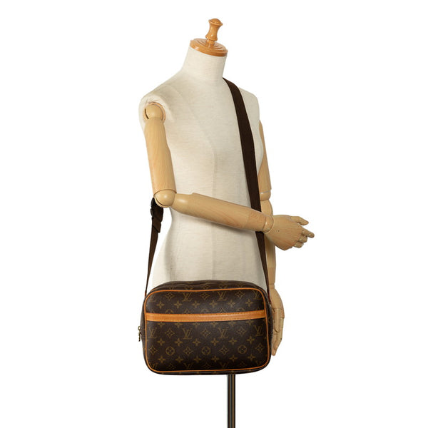 ルイ ヴィトン モノグラム  リポーターPM 斜め掛け ショルダーバッグ  M45254 ブラウン PVC レザー レディース LOUIS VUITTON 【中古】