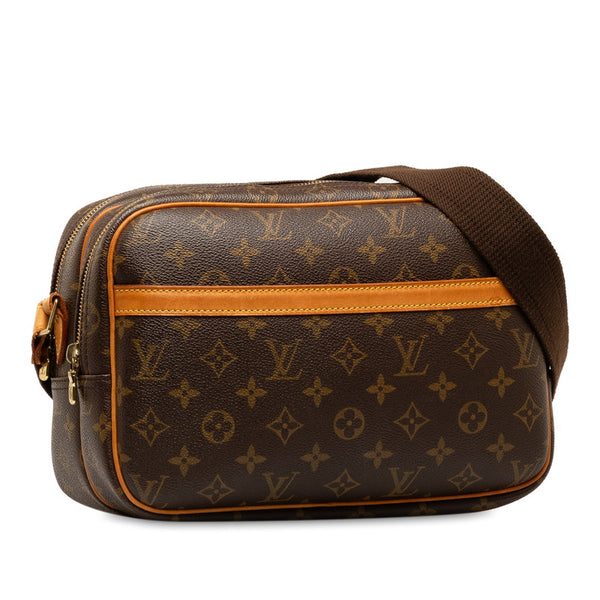 ルイ ヴィトン モノグラム  リポーターPM 斜め掛け ショルダーバッグ  M45254 ブラウン PVC レザー レディース LOUIS VUITTON 【中古】