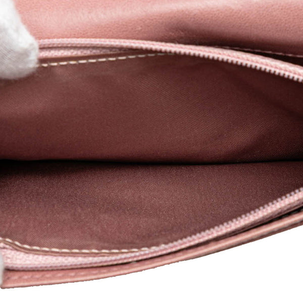 シャネル カメリア ココマーク 長財布 ブラック ピンク ラムスキン レディース CHANEL 【中古】