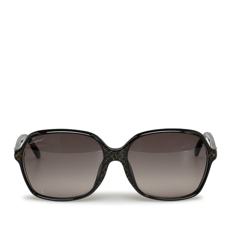 グッチ ディアマンテ インターロッキングG サングラス ブラック ゴールド プラスチック レディース GUCCI 【中古】