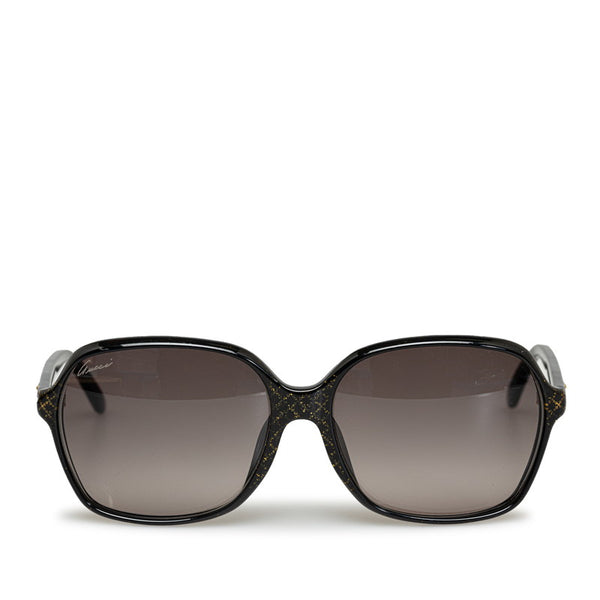 グッチ ディアマンテ インターロッキングG サングラス ブラック ゴールド プラスチック レディース GUCCI 【中古】