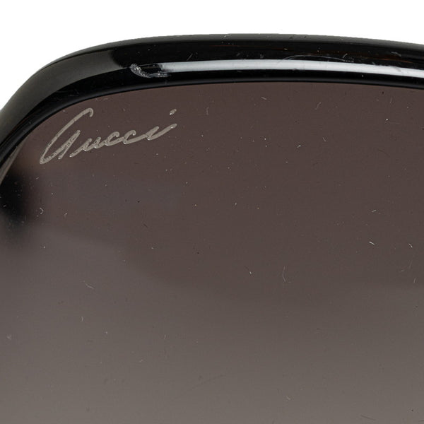 グッチ ディアマンテ インターロッキングG サングラス ブラック ゴールド プラスチック レディース GUCCI 【中古】