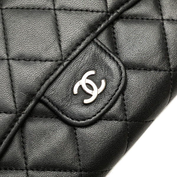 シャネル マトラッセ ココマーク 長財布 ブラック ラムスキン レディース CHANEL 【中古】