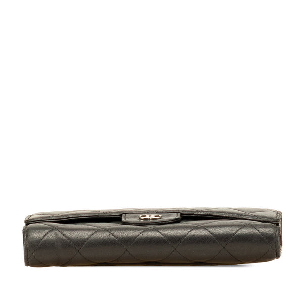シャネル マトラッセ ココマーク 長財布 ブラック ラムスキン レディース CHANEL 【中古】