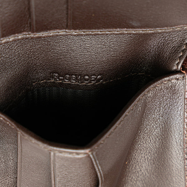 サルヴァトーレフェラガモ 二つ折り財布 IR-661050 ブラウン レザー レディース Salvatore Ferragamo 【中古】