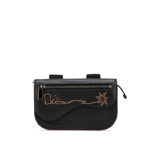 ディオール ×CACTUS JACK カクタスジャック サドル ボディバッグ アームポーチ ブラック レザー レディース Dior 【中古】