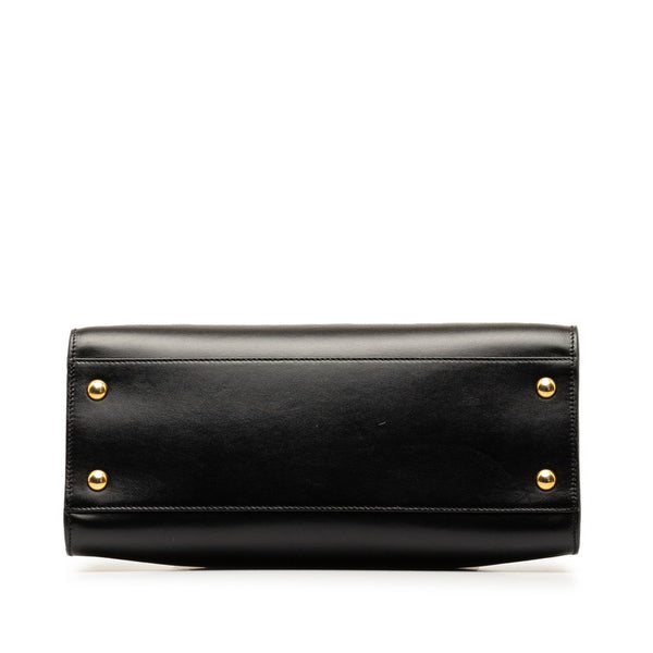 サンローラン モノグラム ベイビーカバス  ハンドバッグ ショルダーバッグ 2WAY 472469 ブラック レザー レディース SAINT LAURENT 【中古】