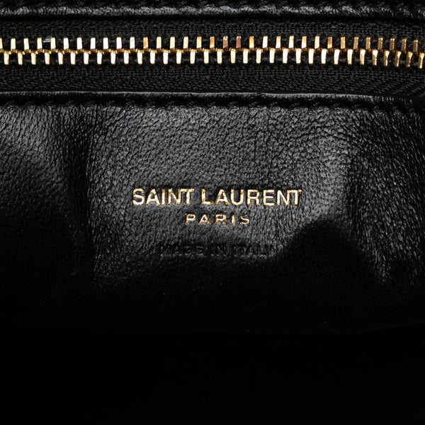 サンローラン モノグラム ベイビーカバス  ハンドバッグ ショルダーバッグ 2WAY 472469 ブラック レザー レディース SAINT LAURENT 【中古】
