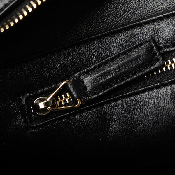 サンローラン モノグラム ベイビーカバス  ハンドバッグ ショルダーバッグ 2WAY 472469 ブラック レザー レディース SAINT LAURENT 【中古】