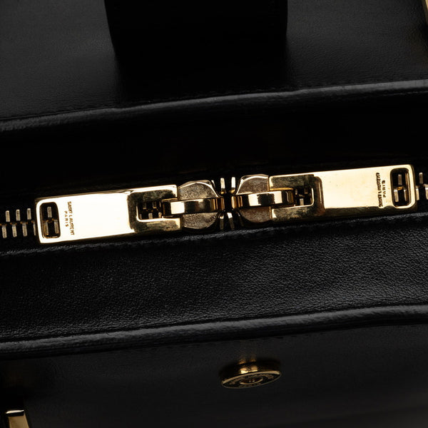 サンローラン モノグラム ベイビーカバス  ハンドバッグ ショルダーバッグ 2WAY 472469 ブラック レザー レディース SAINT LAURENT 【中古】