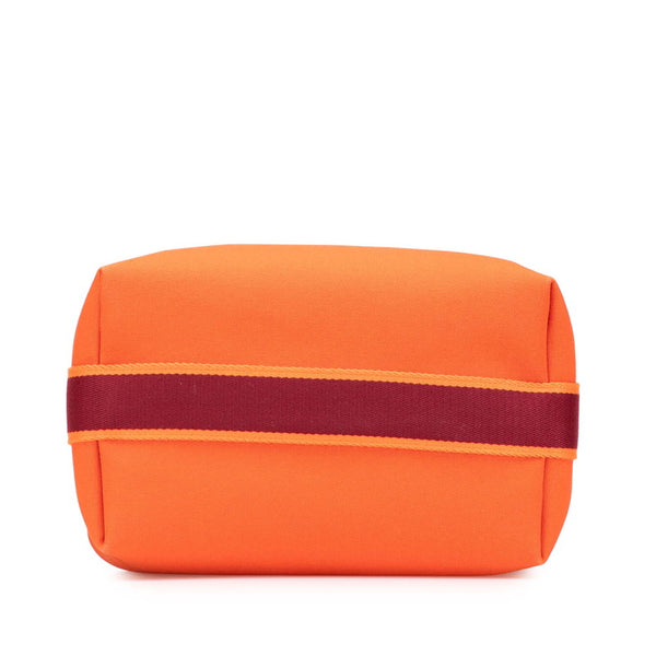 エルメス ブリッド ア ブラック GM ハンドバッグ オレンジ キャンバス レディース HERMES 【中古】