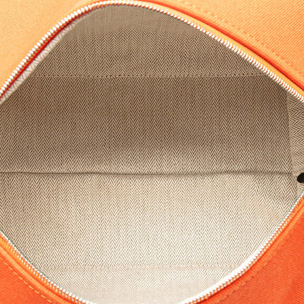 エルメス ブリッド ア ブラック GM ハンドバッグ オレンジ キャンバス レディース HERMES 【中古】