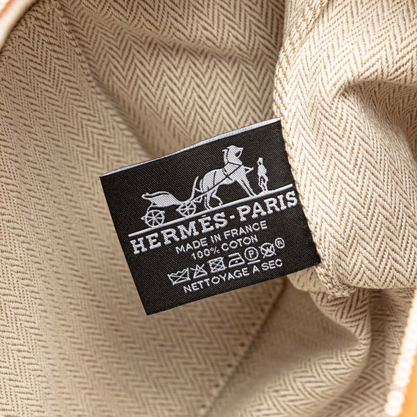 エルメス ブリッド ア ブラック GM ハンドバッグ オレンジ キャンバス レディース HERMES 【中古】