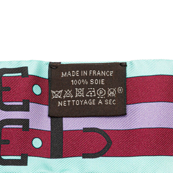 エルメス ツイリー Rocabar ロカバール 馬 スカーフ グリーン マルチカラー シルク レディース HERMES 【中古】