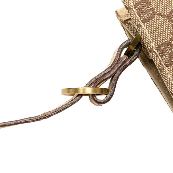 グッチ GGキャンバス ワンショルダーバッグ トートバッグ 110232 ベージュ キャンバス レザー レディース GUCCI 【中古】