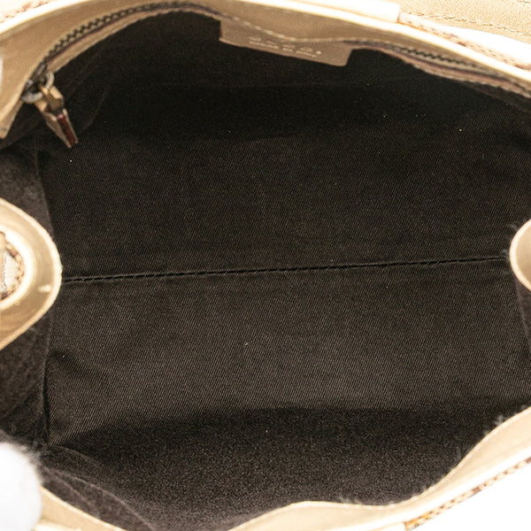 グッチ GGキャンバス ワンショルダーバッグ トートバッグ 110232 ベージュ キャンバス レザー レディース GUCCI 【中古】