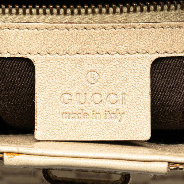 グッチ GGキャンバス ワンショルダーバッグ トートバッグ 110232 ベージュ キャンバス レザー レディース GUCCI 【中古】