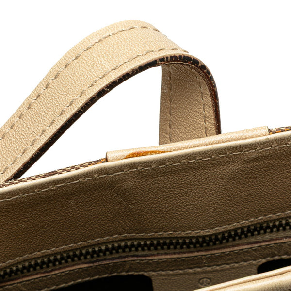 グッチ GGキャンバス ワンショルダーバッグ トートバッグ 110232 ベージュ キャンバス レザー レディース GUCCI 【中古】