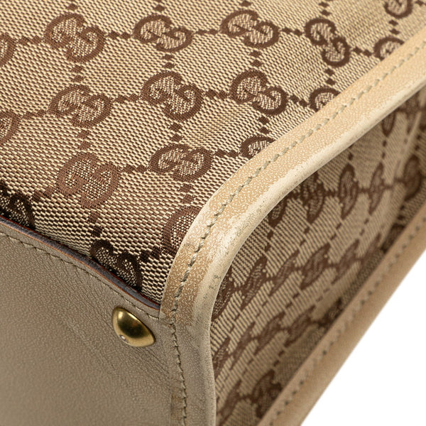 グッチ GGキャンバス ワンショルダーバッグ トートバッグ 110232 ベージュ キャンバス レザー レディース GUCCI 【中古】