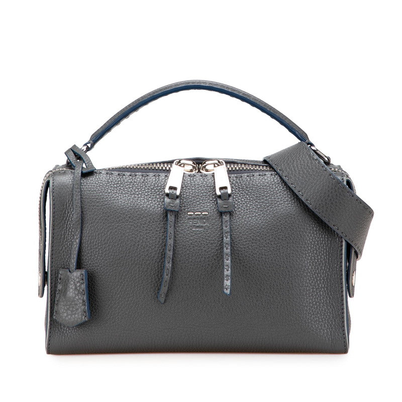 フェンディ セレリア レイ ハンドバッグ ショルダーバッグ 2WAY 8BL137 グレー レザー レディース FENDI 【中古】