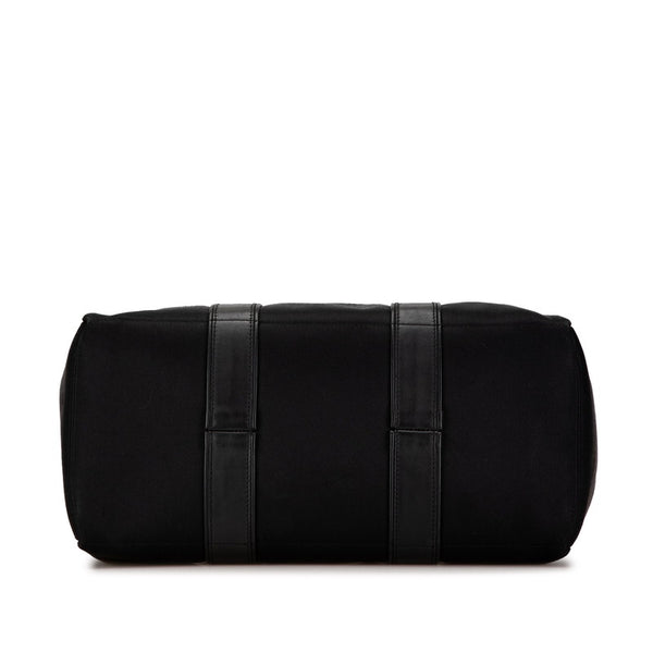 エルメス アカプルコMM ハンドバッグ ブラック トワルシェブロン レザー レディース HERMES 【中古】