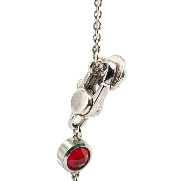 グッチ ハート スタッズ ビジュー ネックレス SV925 シルバー レディース GUCCI 【中古】