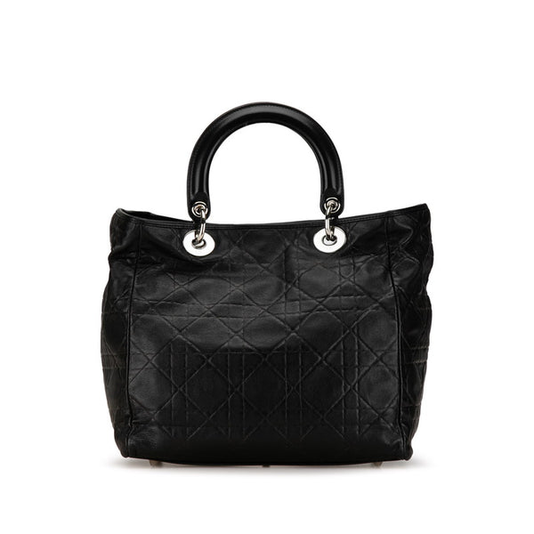 ディオール カナージュ レディディオール ハンドバッグ ブラック ラムスキン レディース Dior 【中古】