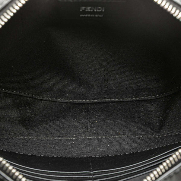 フェンディ ダイアゴナル カメラバッグ ショルダーバッグ 7M0286 ブラック レザー レディース FENDI 【中古】