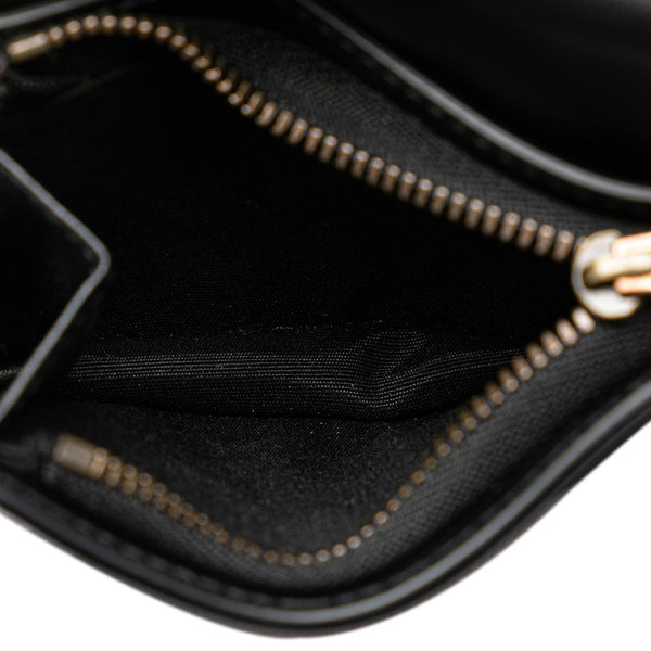 サルヴァトーレフェラガモ ガンチーニ チェーン 二つ折り財布 JL-22 D514 ブラック マルチカラー PVC レザー レディース Salvatore Ferragamo 【中古】