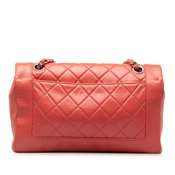 シャネル マトラッセ ココマーク チェーン ショルダーバッグ ピンク レザー レディース CHANEL 【中古】