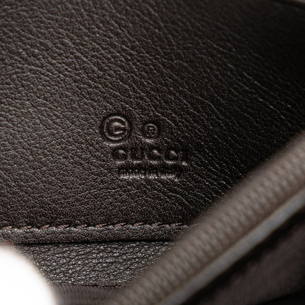 グッチ グッチシマ L字ファスナー 長財布 332747 ブラウン レザー レディース GUCCI 【中古】