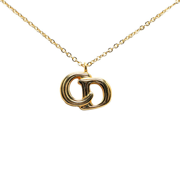 ディオール CDロゴ ネックレス ゴールド メッキ レディース Dior 【中古】
