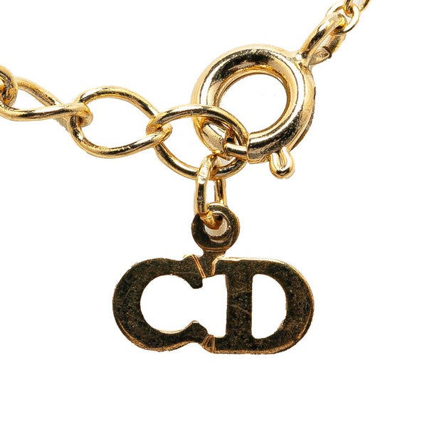 ディオール CDロゴ ネックレス ゴールド メッキ レディース Dior 【中古】