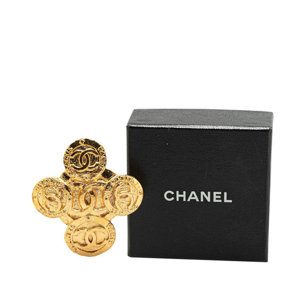 シャネル ヴィンテージ ココマーク ブローチ ゴールド メッキ レディース CHANEL 【中古】