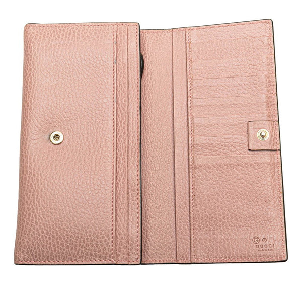 グッチ インターロッキングG 長財布 449279 ピンク レザー レディース GUCCI 【中古】