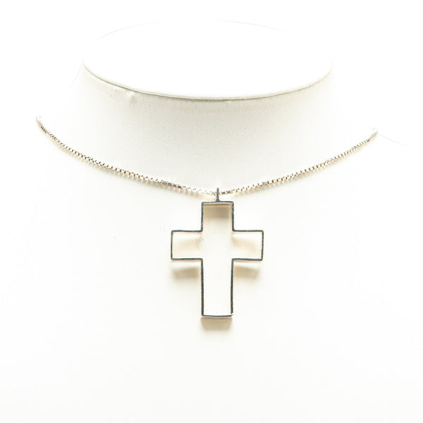 グッチ クロス 十字架 ネックレス SV925 シルバー レディース GUCCI 【中古】