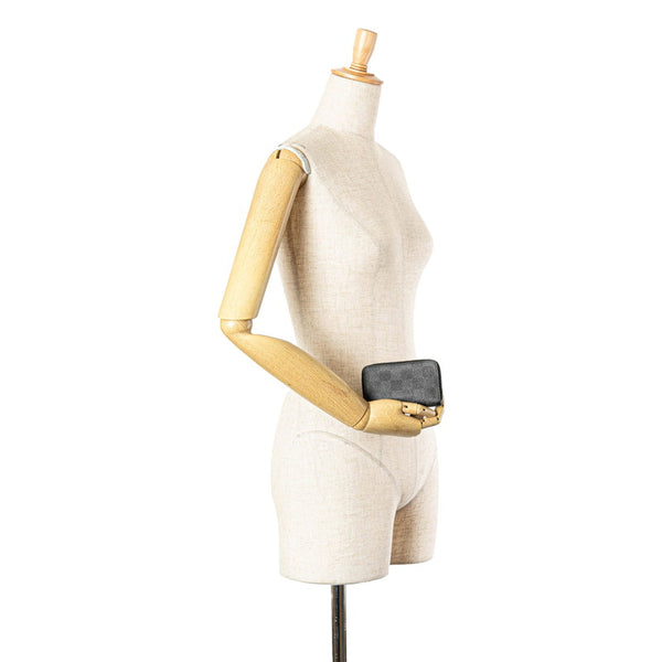 ルイ ヴィトン ダミエグラフィット ジッピーコインパース コインケース 小銭入れ N63076 ブラック PVC レザー メンズ LOUIS VUITTON 【中古】